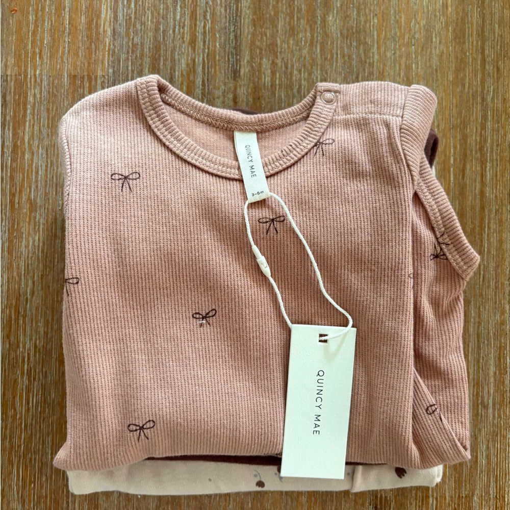 Quincy Mae Dusty Rose Baby Set